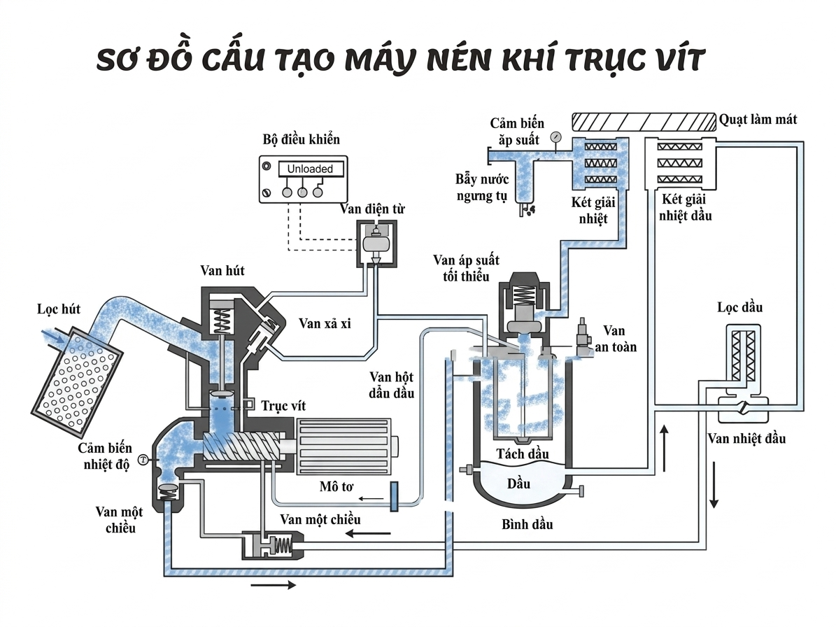 máy nén khí trục vít
