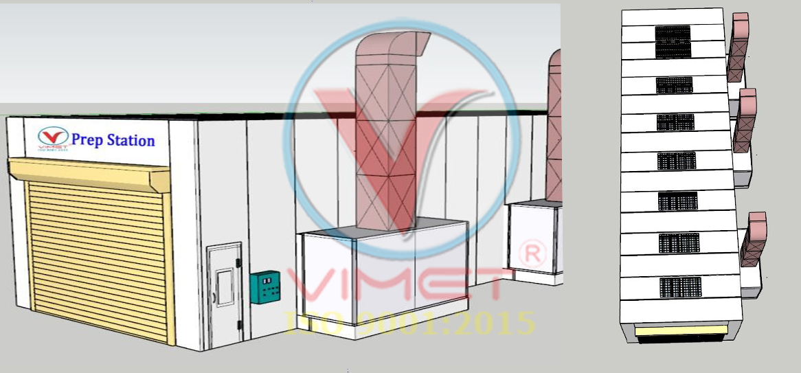 Phòng sơn nhanh xe buýt và xe tải loại đặc biệt PSN16302