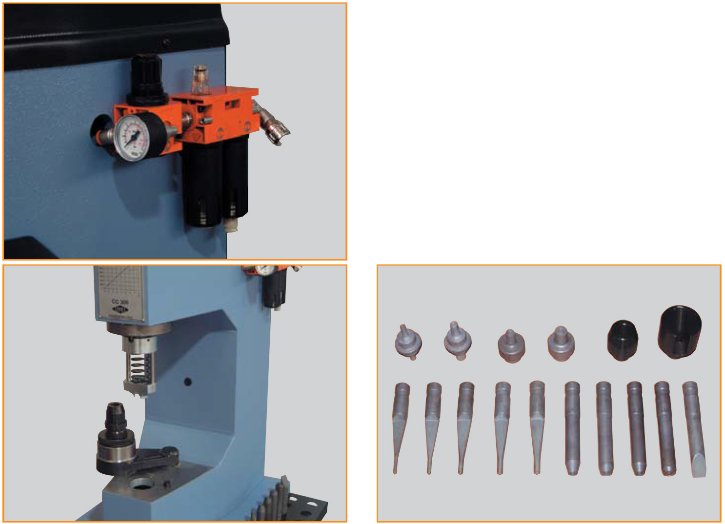 Máy tán đinh Rive phanh bằng thủy lực khí nén COMEC CC300