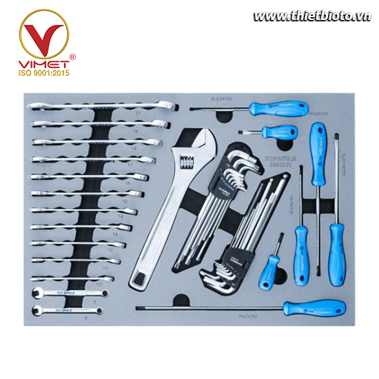 Khay dụng cụ cờ lê vòng miệng và tuốc nơ vít 39 chi tiết 033010