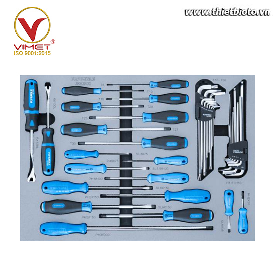 Bộ dụng cụ 38 chi tiết gồm tuốc nơ vít và lục giác chữ L 0330301