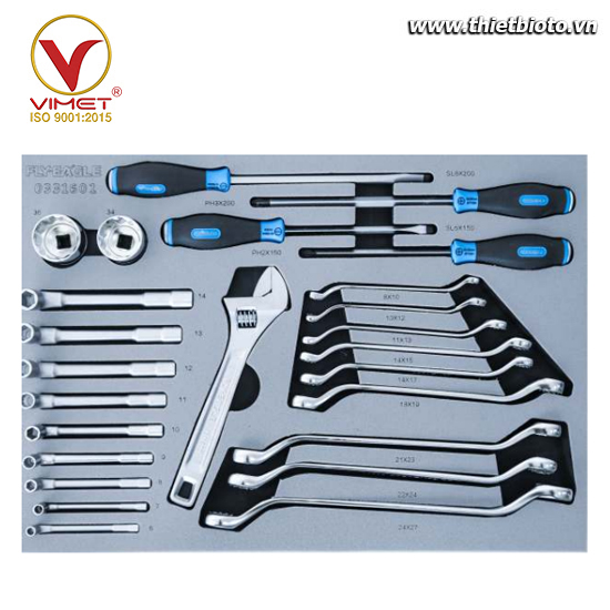 Bộ dụng cụ 71 chi tiết tay vặn và đầu khẩu 1/2