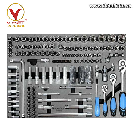 Bộ dụng cụ 124 món gồm đầu khẩu 1/4