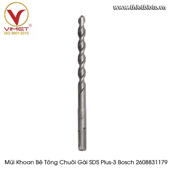 Mũi Khoan Bê Tông Chuôi Gài SDS Plus-3 Bosch 2608831179
