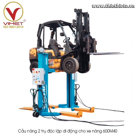 Cầu nâng 2 trụ độc lập di động cho xe nâng 600M40