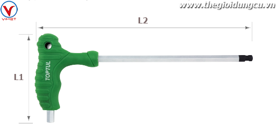 Lục giác L 1 đầu bi 8mm TOPTUL AGCA0828