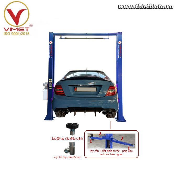 Cầu nâng 2 trụ cáp trên VIMET TLB40123