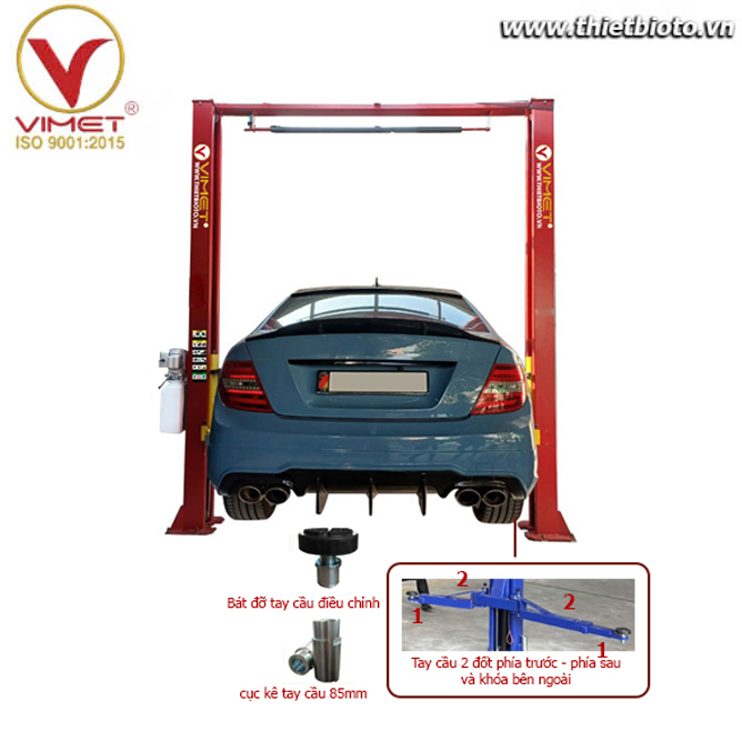 Cầu nâng 2 trụ cáp trên VIMET TLR40123