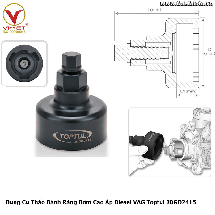 Dụng Cụ Tháo Bánh Răng Bơm Cao Áp Diesel VAG Toptul JDGD2415