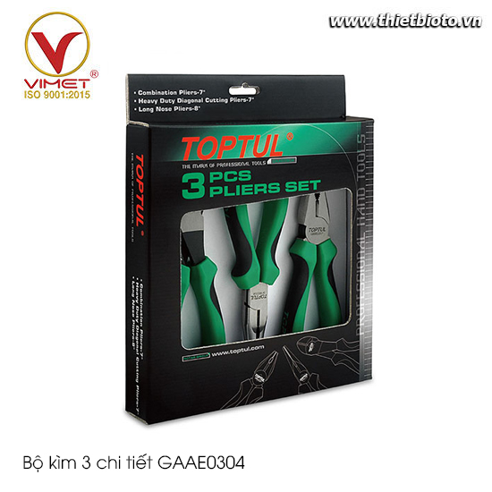 Bộ kìm 3 chi tiết TOPTUL GAAE0304