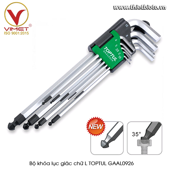 Bộ khóa lục giác 9 chi tiết TOPTUL GAAL0926