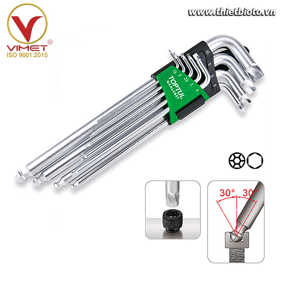 Bộ khóa lục giác Toptul GAAL0927