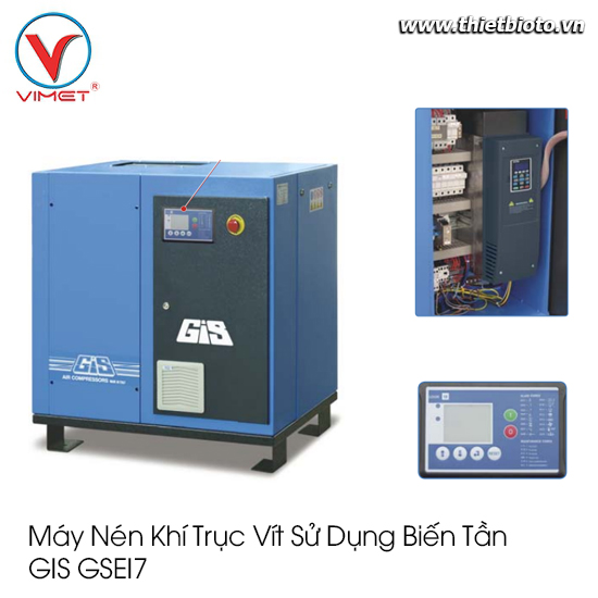 Máy Nén Khí Trục Vít Sử Dụng Biến Tần Gis