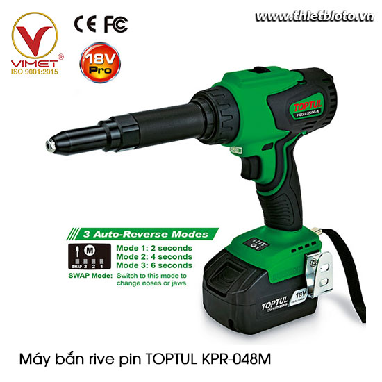 Máy bắn rive pin TOPTUL KPR-048M