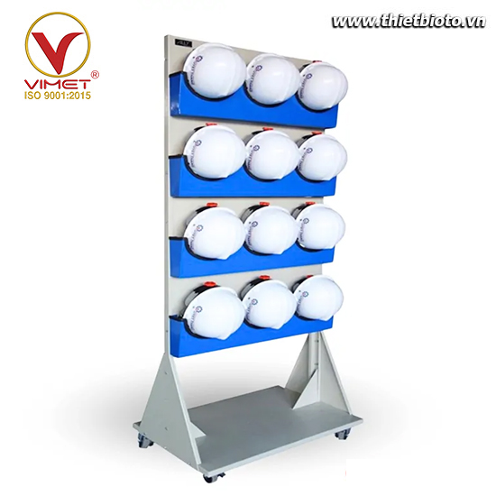 Kệ treo nón bảo hộ lao động 12 cái QT-BBH01-12