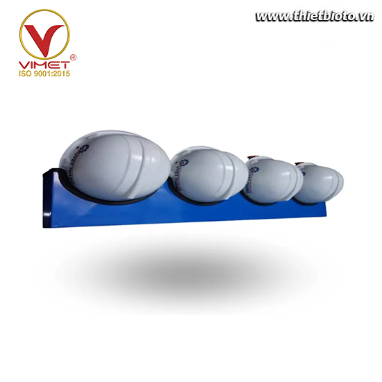 Giá treo nón bảo hộ lao động 4 nón (loại treo trên tường) QT-BBH01-A4