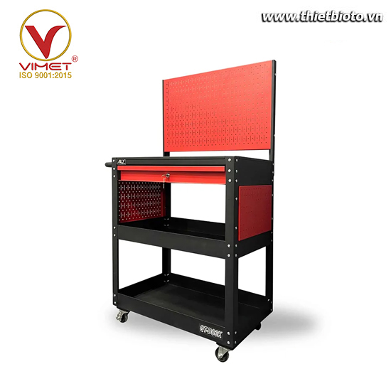 Xe đẩy dụng cụ 3 ngăn có ngăn kéo QT-D03K