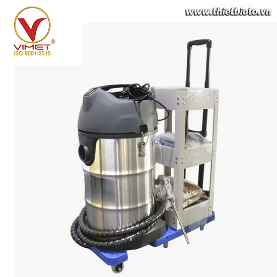 Máy bắn trấu vệ sinh họng nạp xuppap động cơ ô tô (loại xe đẩy có kệ) VIMET WBD13403