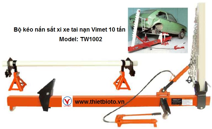 Bộ kéo nắn sắt xi xe tai nạn Vimet 10 tấn TW1002