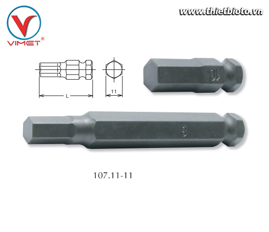 Đầu khẩu lục giác 11mm Koken 107.11-11