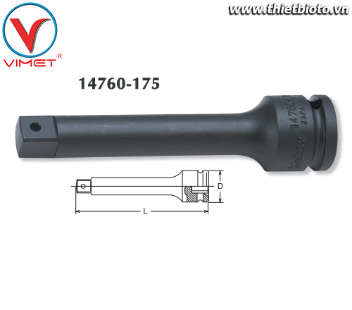Đầu nối lục giác 175mm Koken 14760-175